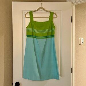 Vintage '90s Y2K GAP Sundress Blue Green Mini Dress